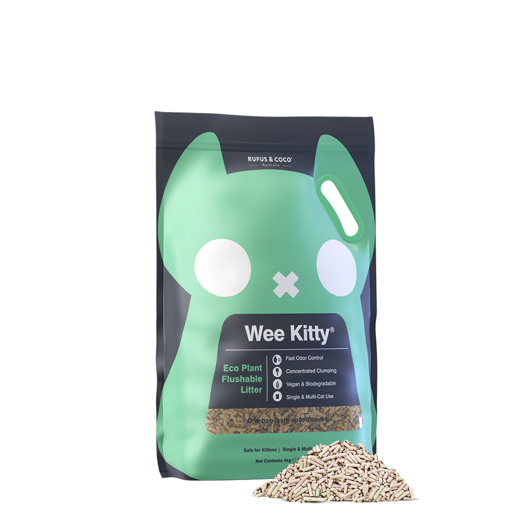 Wee Kitty Eco Plant Clumping Tofu Litter Rufus Coco USA